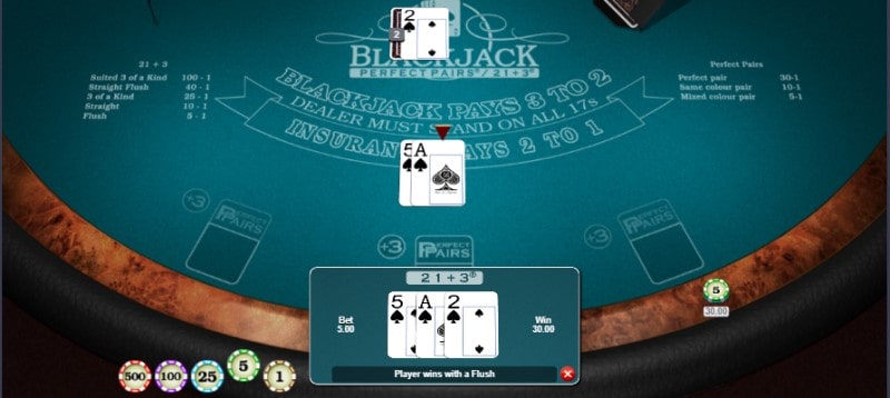 blackjack 21+3 online