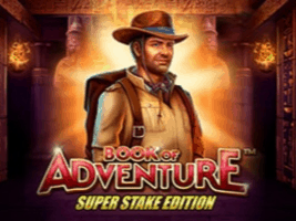 Book of Adventure Super Stake Slot Game Logo
