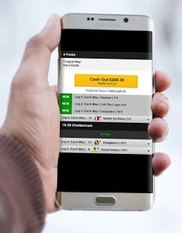 cash out feature on mobile phone