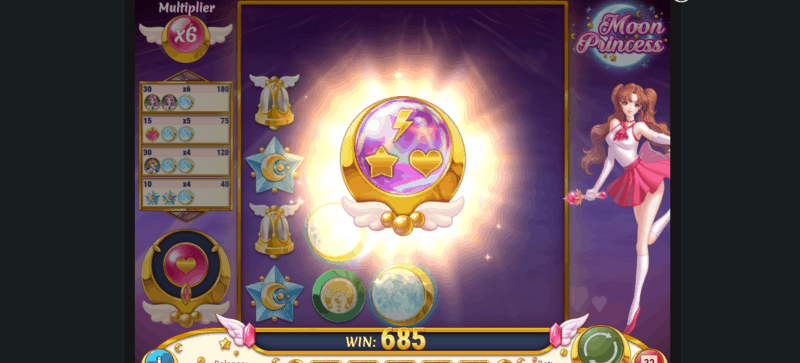 Features on Moon Princess slot