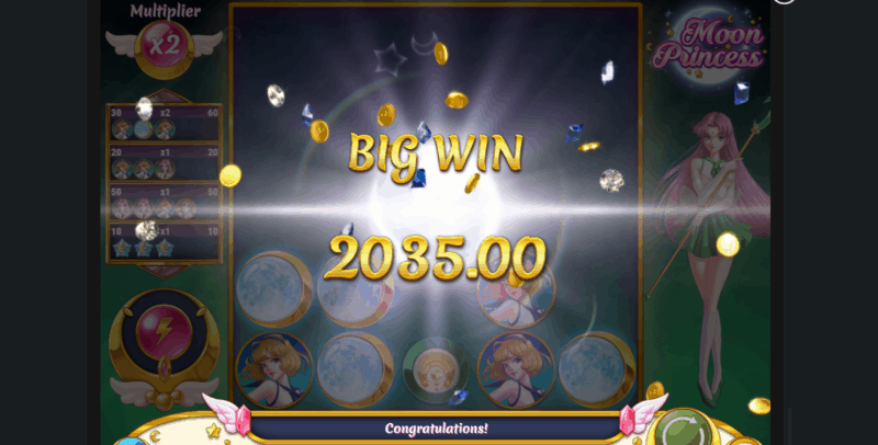 Big Win on Moon Princess slot game