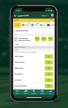 Paddy Power sports app on Android