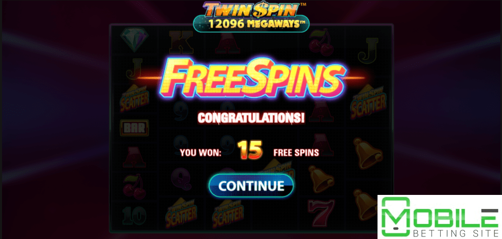 free spins on Twin Spin Megaways slot