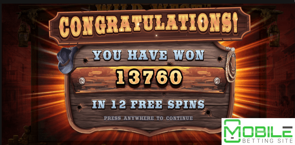 big win on Wild West Gold slot